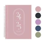 Rileys Planner 2024-2025 Academic Year, 18-Month Academic Weekly Planner - Academic Weekly & Monthly Agenda Planner, Flexible Cover, Notes Pages, Twin-Wire Binding (20 x 15 cm, Pink)