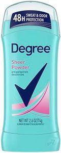 Sheer Powder Invisible Solid Body Responsive Deodorant by Degree for Women - 80ml Deodorant Powder - Degree for Women Antiperspirant & Deodorant Invisible Solid, Sheer Powder, 80ml Stick (Pack of 6)