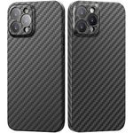 memumi 𝟮𝟬𝟮𝟮 𝐍𝐄𝐖 Real Carbon Fiber Case for iPhone 13 Pro Max, Sturdy Durable Carbon 0.5 mm Thin Cover for iPhone 13 Pro Max Aramid Fiber Skin Case with Military-Grade Drop Protection Black