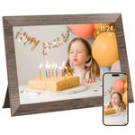 AHOWAI 32GB Digital Photo Frame WiFi, 10.1 Inch 1280x800 IPS LCD Touchscreen Digital Picture Frame, Auto-Rotate Electronic Photo Frame, Share Photos or Videos via Frameo App, Best Gift for Favorite