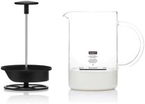 Bodum 1446-01 Latteo Milk Frother, Borosilicate Glass - 0.25 L, Black/ Transparent