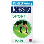 JOBST Sport Knee High - The Graduated Compression Socks for Sports Lovers - Sport 15-20 mmHg Compression - Unisex Design, Pink, Large
