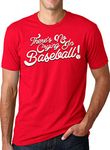 No Crying in Baseball T Shirt Funny 80s Shirts Retro Sports League Tee, Heather Red, 5X-Large