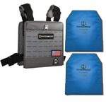 HYPERWEAR HYPER VEST Quick Release Tactical Vest Adjustable Weighted Vest/Incl. 2 Innovative Flexible Weight Vest Plates Holding Multiple 1/2 lb Made in USA Weights/ 40lbs (43lbs including vest)/