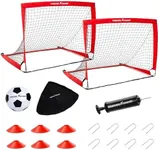 Forever Champ Kids Soccer Goals for Backyard - Includes 4'x3' Pop Up Soccer Net, Ball, Pump, Stakes, Cones, Bag - Sturdy Soccer Goal for Kids 8-12 - Easy to Set Up & Portable Toddler Soccer Goal Set