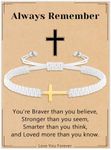 Nymerianoble Handmade Cross Bracelets for Women Teens Friendship String Bracelets for Men Christmas Stocking Stuffers Christian Gifts for Women