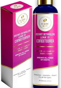 MAKOF BEAUTY Instant Detangling 3 in 1 Leave-in Conditioner, Anti Frizz, Damage Repairing, Moisturizing with Argan Oil, Rosemary, for All Hair Types, 8 fl oz