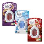 Febreze Bathroom Air Freshener Bundle - Limited Edition Spiced Apple, Sugarplum & Lapland Air Fresheners for Home with Topline Card. Odour Eliminator & Refresher for Toilet Bathroom Small Spaces