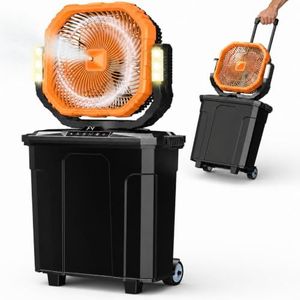 Ausic 5 Gal 12" Portable Misting Fan for Outside Patios, 【Max 62H】 Outdoor Oscillating Rechargeable Battery Fan, Cooling Water Camping Fan with Telescopic Handle/Remote, Summer Dugout Essentials