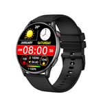 Cultsport Ace XR 1.43" Super Retina Amoled Display,466 * 466 Resolution, 850 NITS Peak Brightness, BT Calling, Health Tracking (Black Silicone Strap)