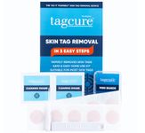 Tagcure Skin Tag Removal Kit For Easy Skin Tag Removal - Includes x10 Tag Bands x10 Cleaning Swabs & x10 Plasters To Cover Tag Area