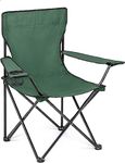 AMD Nexus Camping Chair Lightweight Folding Cup Holder Carry Bag 100kg Capacity (Green, Pack of 1)