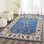 HEAVEN RUGS Hand Tufted Wool and Blend Persian Carpet and Rugs, for Living Room and Hall, Size 4 x 6 Feet Square, Blue Multi Color