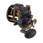 PENN Fathom® II Level Wind, Fishing Reel, Conventional Reels, Sea - Nearshore/Lake Fishing, Shore and Kayak Fishing, Unisex, Black Gold, 30LC | Left Hand