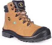 KPR Men's Women's M-222 CSA Approved ESR 6" Wide Waterproof 3M Thinsulate Safety Boot, Nubuck Wheat Men's US 11