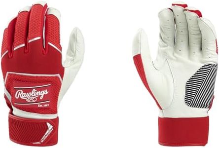 Rawlings | Workhorse Baseball Batting Gloves | Youth Small | Scarlet