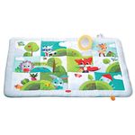 Tiny Love Super Mat, Baby Play Mat, Foldable Extra Large Play Mat (150 x 100cm), 0+ Months, 9 Activities, Soft Play Mat, Tummy Time Mirror, Peek-a-Boo Activity, Easy-Grasp Teether, Meadow Days