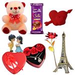 Saugat Traders Valentine Week Gifts Combo for 7 Days Gift Hamper for Girlfriend, Boyfriend | Romantic Combo Set for Valentine's Day Pack of 7 Items