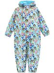 Disney Puddle Suit | All in One Princess Waterproof for Kids | Girls Cinderella Belle Snow White Rain Suit | 3-4 Years