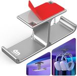 6amLifestyle Headphone Hanger Stand Under Desk [Patented] Aluminum Headphone Hook Holder with Powerful Adhesive & Screws Widely Used for PC Gaming DJ Headphones, Gray - GY701