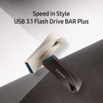 Samsung BAR Plus 128 GB USB 3.1 Flash Drive | Plus McAfee Total Protection 2022 | 3 Device | Antivirus Internet Security Software Key Card | Amazon Exclusive