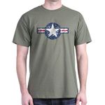 CafePress - Faded Air Force Logo T-Shirt - 100% Cotton T-Shirt Military Green