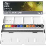 Winsor & Newton Professional Water Colour Box - 12 Half Pens (Multicolor)