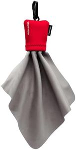 SPUDZ Classic | Microfiber Cloth Screen Cleaner and Lens Cleaner | Open Bottom | Red | 6 x 6 Inches