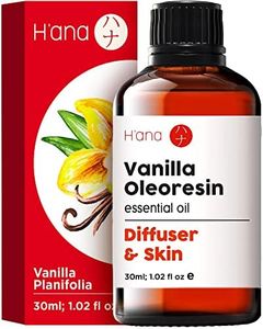 H'ana Vanilla Essential Oil for Diffuser & Skin (1 fl oz) - Therapeutic Grade Vanilla Oleoresin Essential Oil - Fragrant and Long Lasting Vanilla Oil Perfume