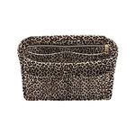 LEXSION Purse Tote Diaper Bag Organizer Lightweight Felt Insert Bag in Bag with Zipper Inner Pocket For Neverful Speedy 8021 B-Leopard2 SM, Slender Medium
