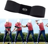 Jeantet Sport Golf Swing Trainer Aid Grip Secret Arm Band Trainer Value 1/2 Pack, Golf Training Aids Professional Motion Posture Correction Belt For Men Women Kids (1 Pack Golf Swing Band-Black)