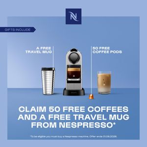 Nespresso Citiz Pod Coffee Machine by Krups – Automatic, Silver