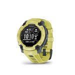 Garmin Instinct E, 45 mm rugged GPS smartwatch with essential smart features, built in sports apps, supertough design features, up to 16 days battery life, Electric Lime Bezel with Electric Lime band