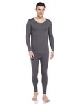 Amazon Brand - Symbol Men's Thermal Set (Top & Bottom) | Full Sleeve | Winter Wear | Body Warmer Set_SYM-M-A24-TH-SET-1003_Dark Grey_L
