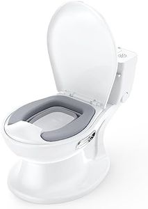 Potty Training Toilet for Baby, Realistic Potty Training Toilet with Soft Seat,Realistic Flushing Sound,Removable Pot,Storage Tank,Toilet Paper Holder,Splash Guard,Non-Slip for Toddler