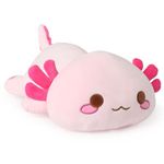 Onsoyours Cute Axolotl Plush, Soft Stuffed Animal Salamander Plush Pillow, Kawaii Plush Toy for Kids (Pink Axolotl A, 13")