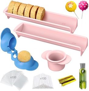 Lumyrilix 305Pcs Cake Pop Mold Kit,Cake Pop Cutter and Pusher with 2 Trays,Cake Pop Sticks and Wrappers| Non-3D Printed | Dishwasher Safe | Baking Molds for Home Baking,Birthday Parties,Wedding