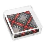 Mud Pie, Green, Tartan Set, Napkin 5" x 5" | Caddy 6" x 6"