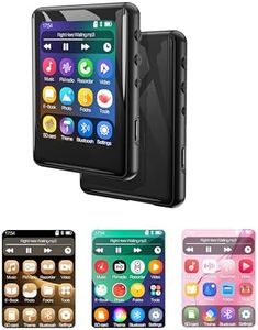 32GB MP3 Player with Bluetooth 5.3, Full Touch Screen Mp3 Mp4 Music Player Built-in Speaker,FM Radio,Voice Recorder,Ebook,Support 256GB TF Card,Shuffle. Earphones Included