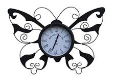 Butterfly Design Decorative Garden Clock For Outdoor or Indoor Use