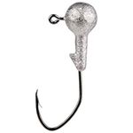 Strike King Lures Mr. Crappie Jig Head with Lazer Sharp Eagle Claw Hook, Freshwater, 1/8 oz, #2 Hook, Unpainted, Package of 8