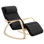 SoBuy New! Comfortable Relax Rocking Chair with Footrest Design, Lounge Chair Recliner (FST16-SCH)