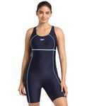 Speedo Women's Endurance Classic Racerback Legsuit Swimwear - Truenavy & Marine Blue