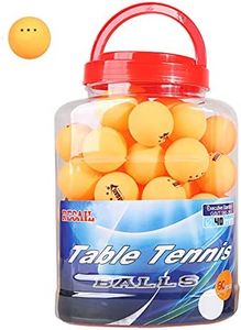 60 Pcs Table Tennis Balls, Durable High-Performance ABS Training Balls 3-Star Ping Pong Balls for Competition Training Practice and Casual Playing (Orange)