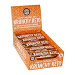 GOOD GOOD Krunchy Keto Bar Salty Caramel - Low Carb Protein Bar - No Added Sugar Snack Bar - High Fibre - Suitable for Diabetics & Sugar Intolerant Individuals (15x35g)