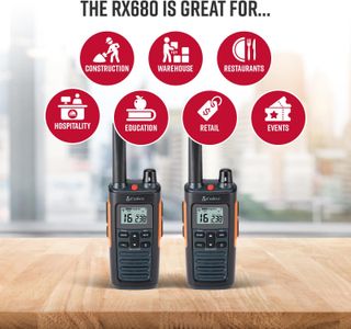 Cobra RX680 Walkie Talkies 2-Pack – Long Range, Rechargeable