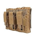 Upgraded Version Tactical Magazine Pouch for M4 M16 AR15 HK416 Triple Mag Holder Open-Top Military Airsoft Mag Pouch Tactical Backpack Vest Molle Accessories