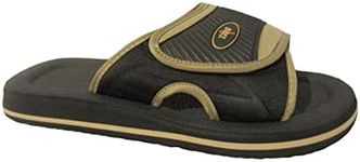 Mens Lightning Bolt New Legend Khaki Thongs Sandals Shoes Flip Flops 7 Khaki/Black Flip-Flop