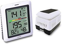 Ecowitt Wireless PM2.5 Air Quality Monitor - WH0290 with Built in Indoor Thermometer Hygrometer Sensor, Wireless Outdoor Solar Powered PM2.5 Sensor WH41, Indeal for Home, Office, Car