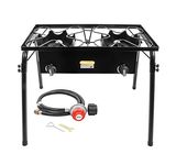 Concord Double Propane Burner, Outdoor 2 Burner Camping Stove for Cooking/Home Brewing/Making Sauce